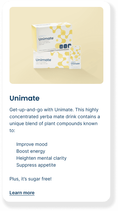 Unimate product information card